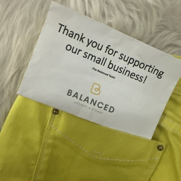 Cache womens yellow stretch jean skirt size 4 white stitching - Picture 7 of 7